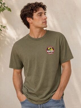 Jurassic World Park Ranger T-Shirt Men’s Medium Olive Green Graphic Tee